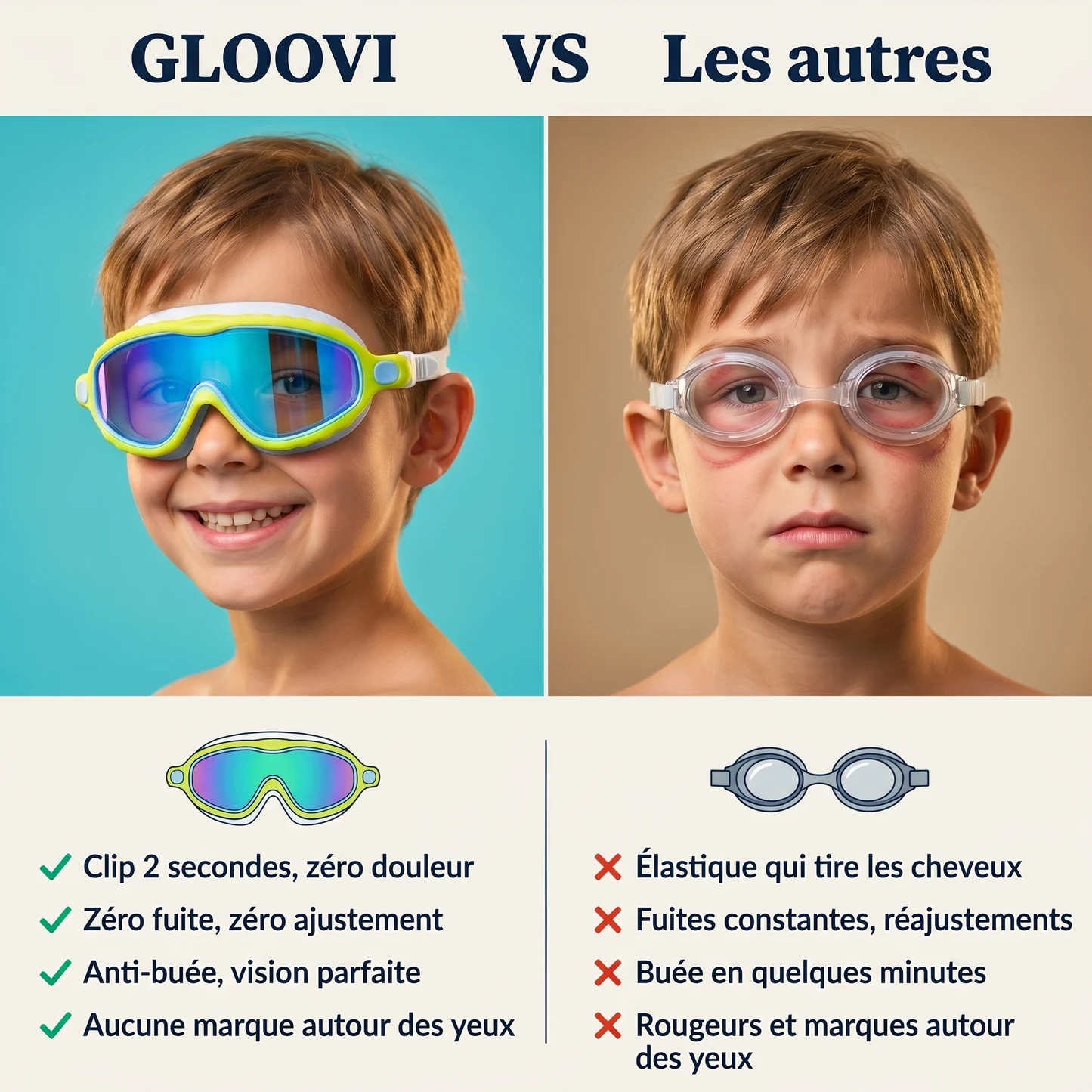 Lunettes de piscine Gloovi™